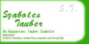 szabolcs tauber business card